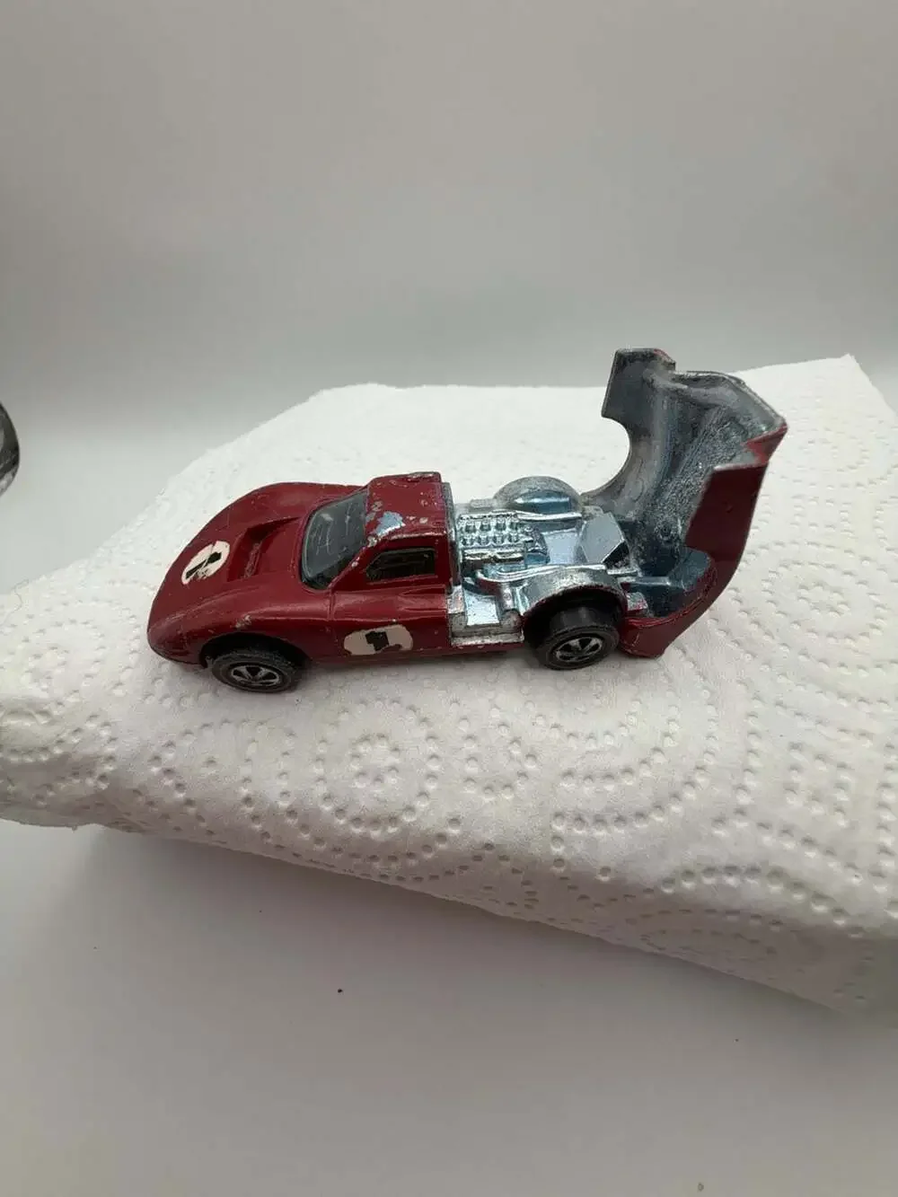 Vintage 1968 Hot Wheels Redline Ford MK IV Red Enamel Toy Car